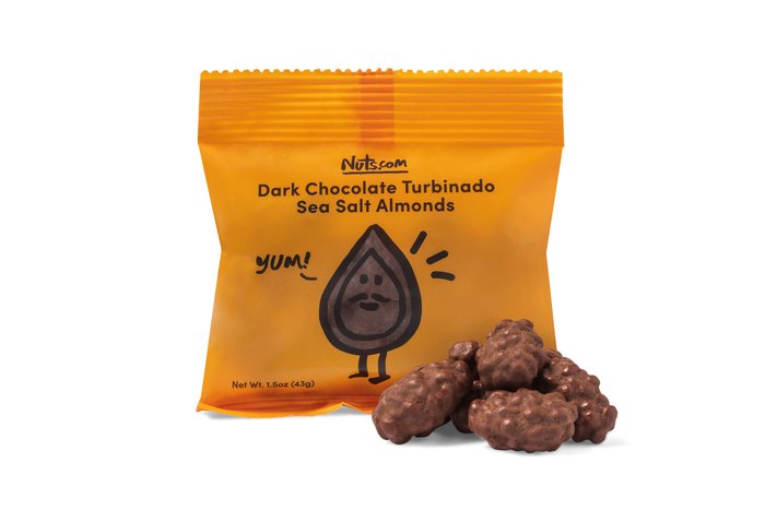 Dark Chocolate Turbinado Sea Salt Almonds - Single Serve photo