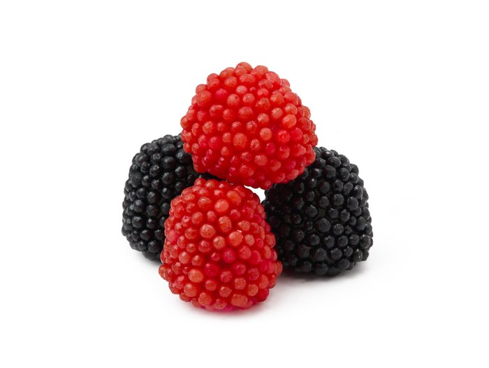 Gummy Red and Black Raspberries photo